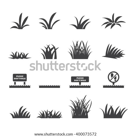 grass icon set