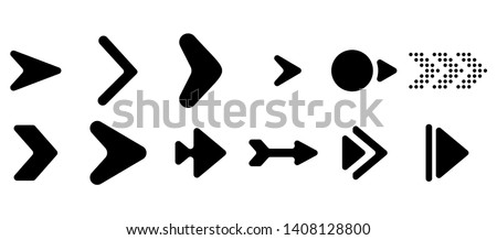 Set of vector arrows. Arrows Black vector on white background. Arrow vector icon. Arrow icon. Arrows Collection 