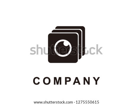 logo design creative triple camera silhouette