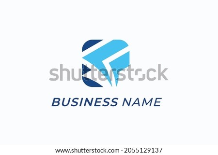 design logo combine file and letter F