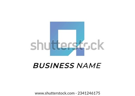 design logo creative square and letter Q