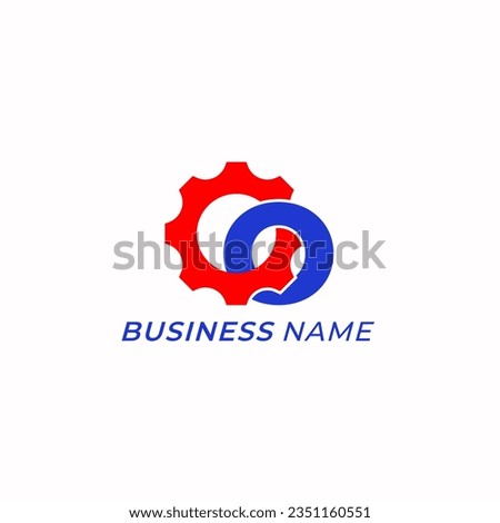design logo combine letter O and icon O