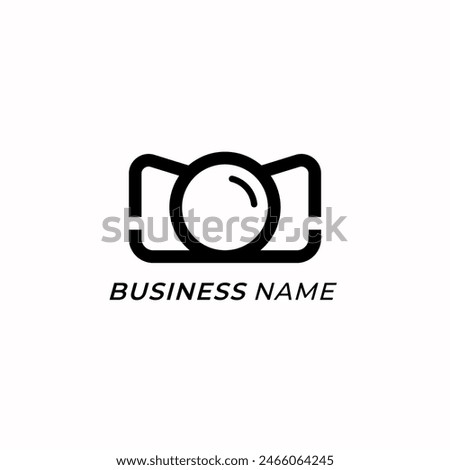 design logo creative letter M and camera lens