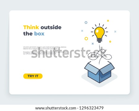 Light bulb line concept. Idea lamp light insight creative mind hanging wire eureka moment. Light bulbs vector concept