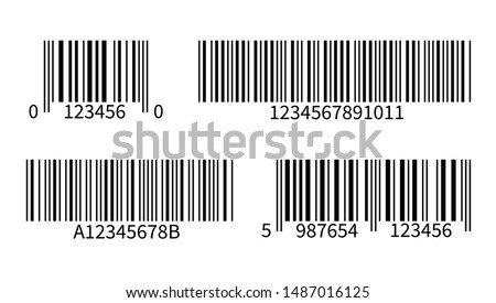 Product code. Line bar stickers with barcode for scan uniquecode bars retail reader vector isolated supermarket symbols scanning label inventory tracking template