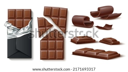 Similar – Image, Stock Photo Large pieces of chocolate