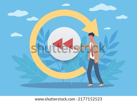Repetition of learned information. Learning method for better memorization, summary repeating, educational process, review knowledge, vector cartoon flat isolated conclusions concept