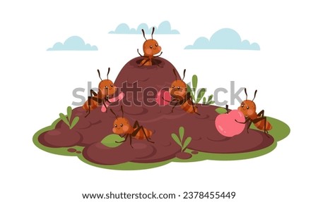 Similar – Image, Stock Photo Ants on anthill ants Heap