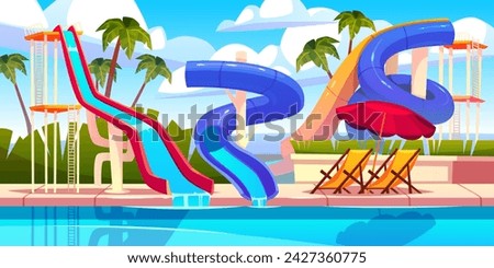 Similar – Image, Stock Photo water slide Water