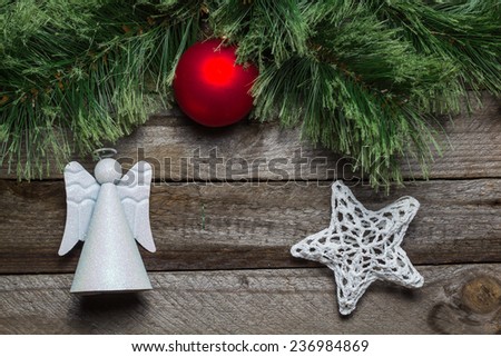 Christmas decorations tree, toy, handmade, white angel