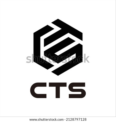 initial CTS hexagon logo creative 