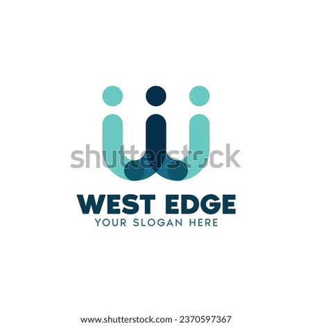 Letter W Teamwork Logo With Handshake and Minimalist Style