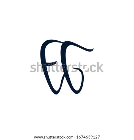 Dental Clinic Logo Tooth abstract design vector template Linear style. the letters EG form the tooth logotype 