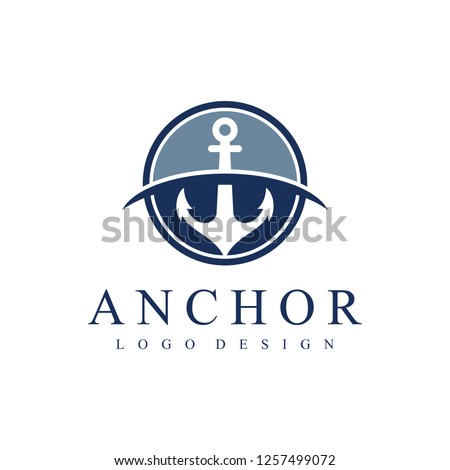 Anchor Logo. Vector illustration isolated anchor in a circle.