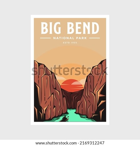 Big Bend National Park poster vector illustration design
