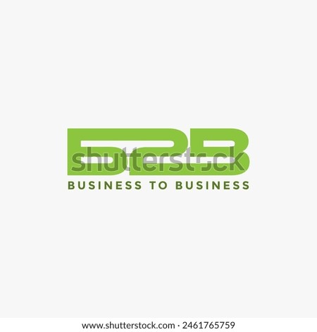Wordmark B2B logo icon vector template on white background, Business to business vector