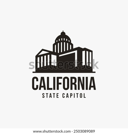 California State Capitol Logo Vector icon on white background