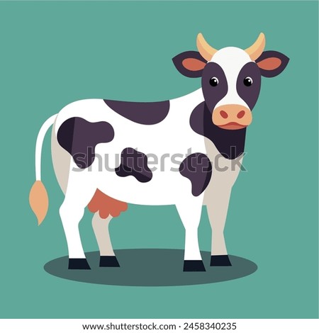 Dairy cow milk animal vector illustration image