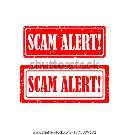 Scam Alert Grunge rubber stamp. vector illustration