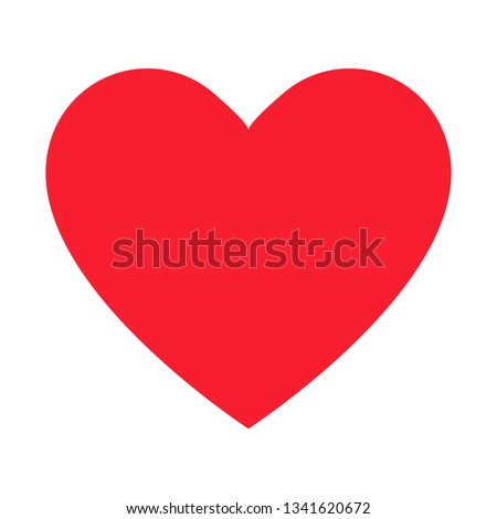 Simple red heart decorative sign symbol of love or celebration valentines day. EPS 10 Imagine de stoc © 
