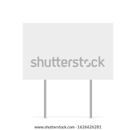 Yard sign vector isolated blank element. Copy space. Horizontal advertising banner. Mockup horizontal. Vector banner. EPS 10 Foto d'archivio © 