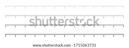 Inch black lines. Vector isolated measure. Measuring tool. Measure instrument isolated lines. Ruler icon symbol. Vector line. EPS 10 ストックフォト © 