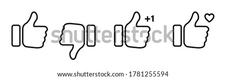 Thumb up thumb down linear icon. Like vector isolated icon. Thumb up. Like. Stock vector. EPS 10