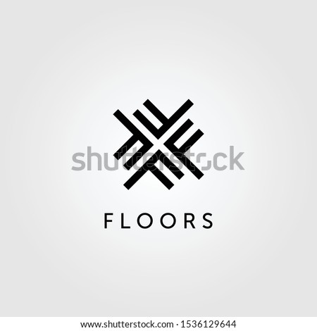 floor logo initial letter f parquet flooring vector design  Stock fotó © 