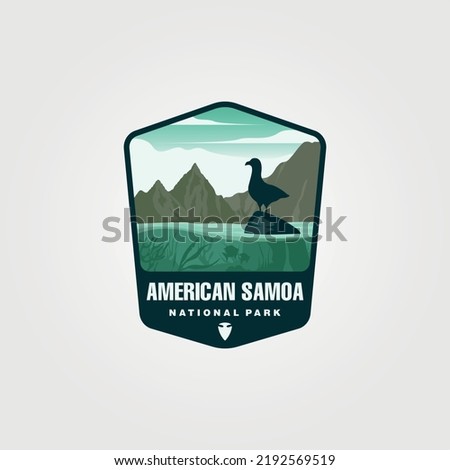 vector of american samoa logo patch symbol illustration design