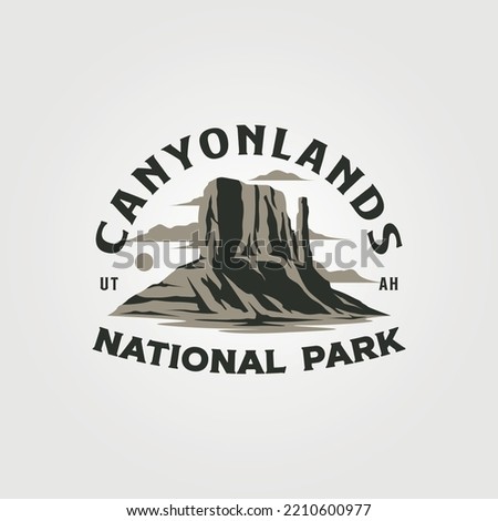 canyonlands vintage logo vector symbol illustration design, us national park service logo design