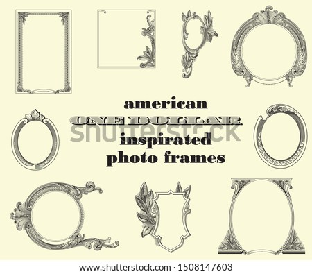 American One Dollar Bill Inspirated Photo Frames