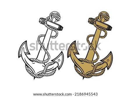 United State Marine Corps Anchor ega design illustration vector eps format , suitable for your design needs, logo, illustration, animation, etc.