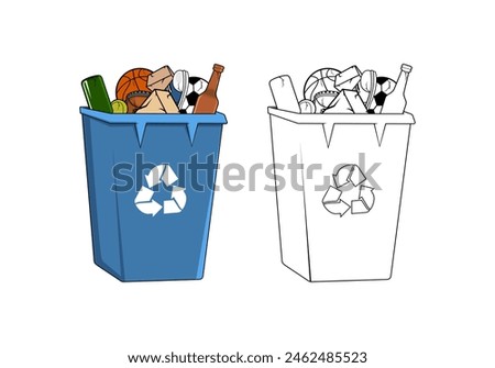 Rubbish Bin Design Illustration vector eps format , suitable for your design needs, logo, illustration, animation, etc.