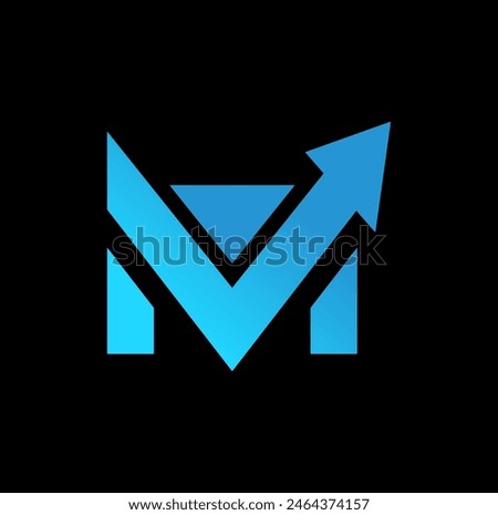 Letter M Arrow Logo Design Illustration vector eps format , suitable for your design needs, logo, illustration, animation, etc.