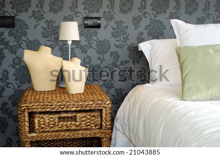 contemporary bedroom with elegant decoration