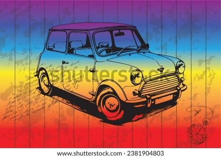 MINI Cooper S (British Motors Corporation), 1959 Vector Illustration