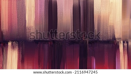 Wide modern artwork, oil painting on canvas, large size artistic texture. Brush smears grungy background, hand painted brown and dark burgundy colored pattern Сток-фото © 