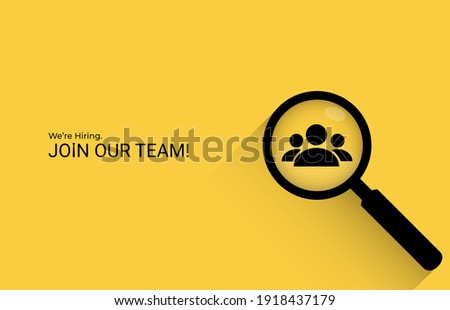 We're hiring concept. Minimal business recruiting announcement. Foto stock © 