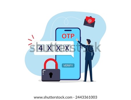 One time password (OTP) verification methods concept, unique codes for protection against cyber crime