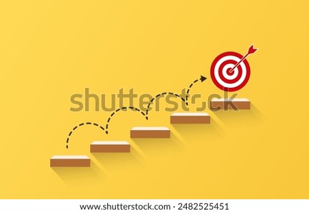 Step by step for goal achievement and business success. Unlock potential and explore opportunities  to achieve ambitions