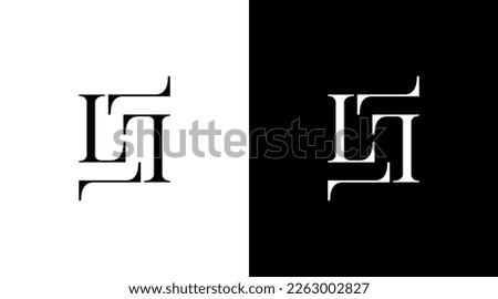 L logo monogram business letter initial black and white icon style Design