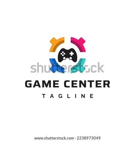 Game Center Logo Vector Icon Template