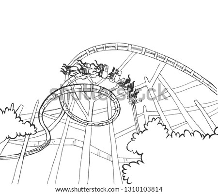 Roller Coaster Clipart Black And White | Free download on ClipArtMag