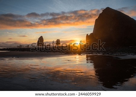 Similar – Image, Stock Photo Sunset on the Pacific coast in Costa Rica