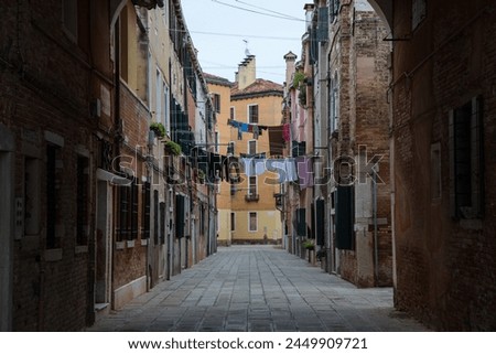 Similar – Image, Stock Photo Venetian tower at sunset under a blue sky