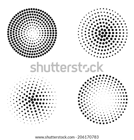 Abstract dotted circles