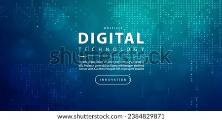 Digital technology internet network speed connection blue green background, cyber nano information, abstract communication, innovation future tech data, Ai big data lines dots, illustration vector 3d