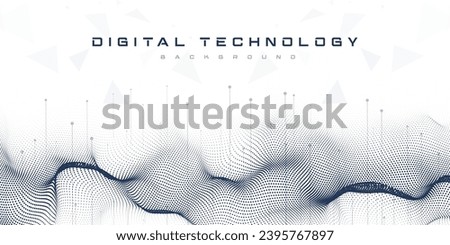 Digital technology futuristic internet network speed connection white background, cyber nano information, abstract communication, innovation future tech data, Ai big data line dot illustration vector