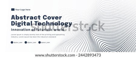 Digital technology poster cover speed connect dark white background, cyber information, abstract communication, innovation future tech data, internet network connection, Ai big data blend illustration