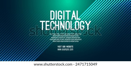 Digital technology speed connect blue green background, cyber nano information, abstract communication, innovation future tech data, internet network connection, Ai big data, line dot illustration